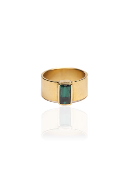 Green Tourmaline Roxy Ring in 18K Gold