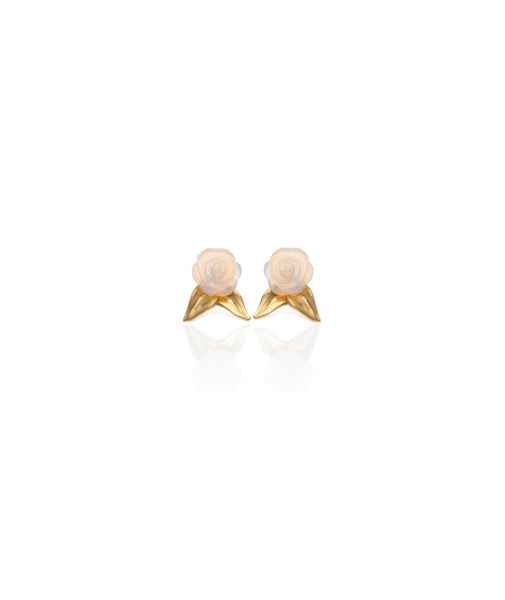 Enchanted Opal Rose Garden Stud Earrings