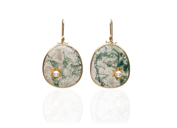 Monet Waterlily Earring in 14K Gold