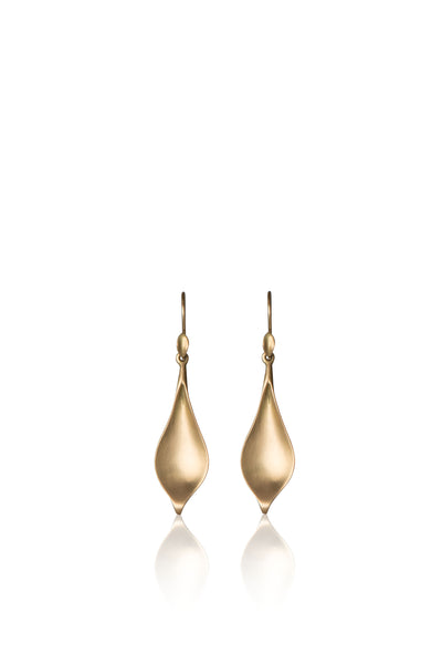 Small Crocus Petal Earrings in 14k Gold